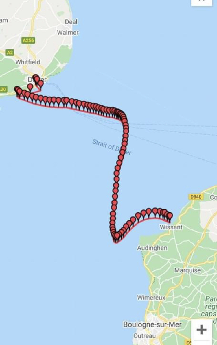 Channel Swim Route