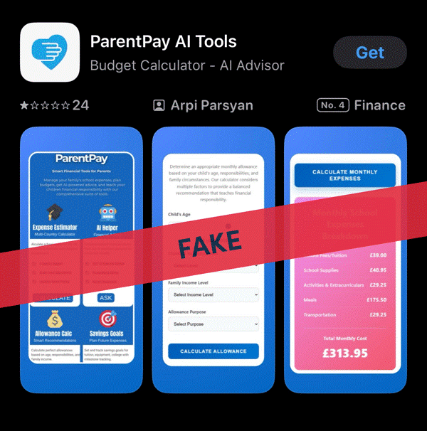 Parent Pay Fake App